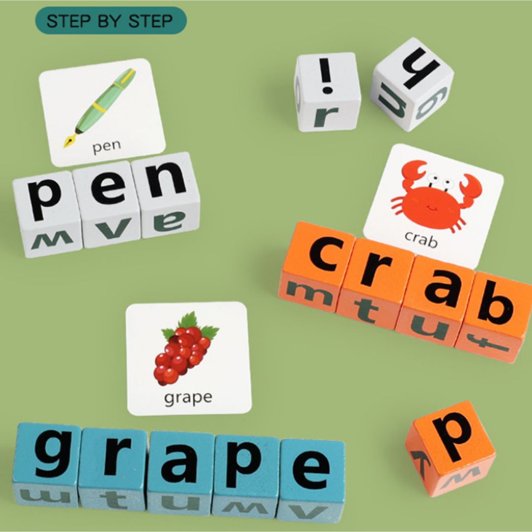 Alphabet spelling game plastic