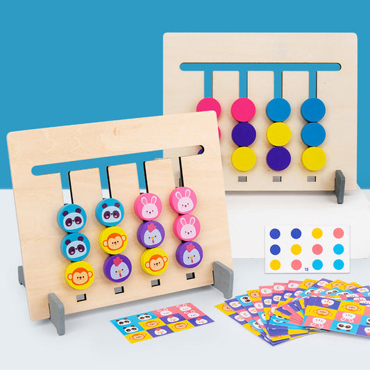 Logico Four color game - Animals/ Colored Discs  Animals