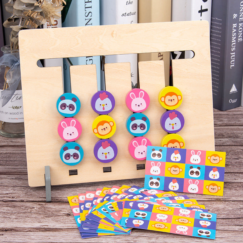 Logico Four color game - Animals/ Colored Discs  Animals