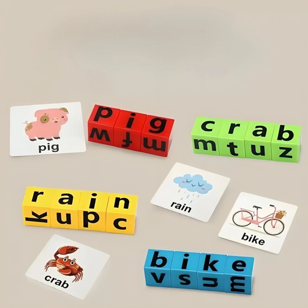 Alphabet spelling game plastic