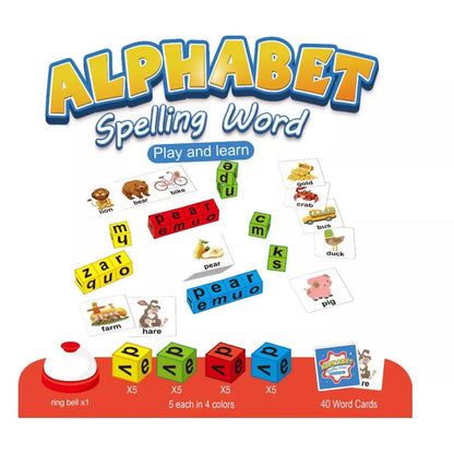 Alphabet spelling game plastic