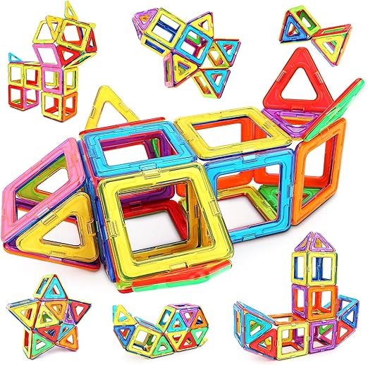 STEM - Magnetic Building Blocks Set | مجموعة المكعبات المغناطيسية للبناء والتعليم (STEM)