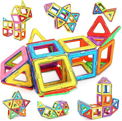 STEM - Magnetic Building Blocks Set | مجموعة المكعبات المغناطيسية للبناء والتعليم (STEM)
