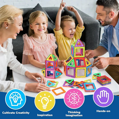 STEM - Magnetic Building Blocks Set | مجموعة المكعبات المغناطيسية للبناء والتعليم (STEM)