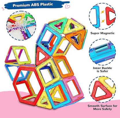 STEM - Magnetic Building Blocks Set | مجموعة المكعبات المغناطيسية للبناء والتعليم (STEM)