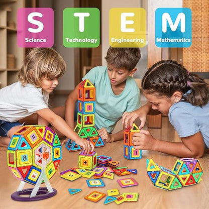 STEM - Magnetic Building Blocks Set | مجموعة المكعبات المغناطيسية للبناء والتعليم (STEM)