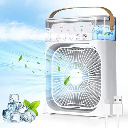 3 In 1 Mini USB Fan With Mist Water Spray